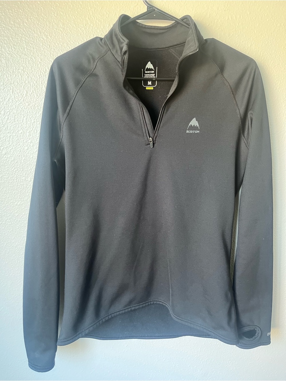 Burton Women’s Black Quarter-Zip DryRide Performance Pullover (Ski/Snowboard)